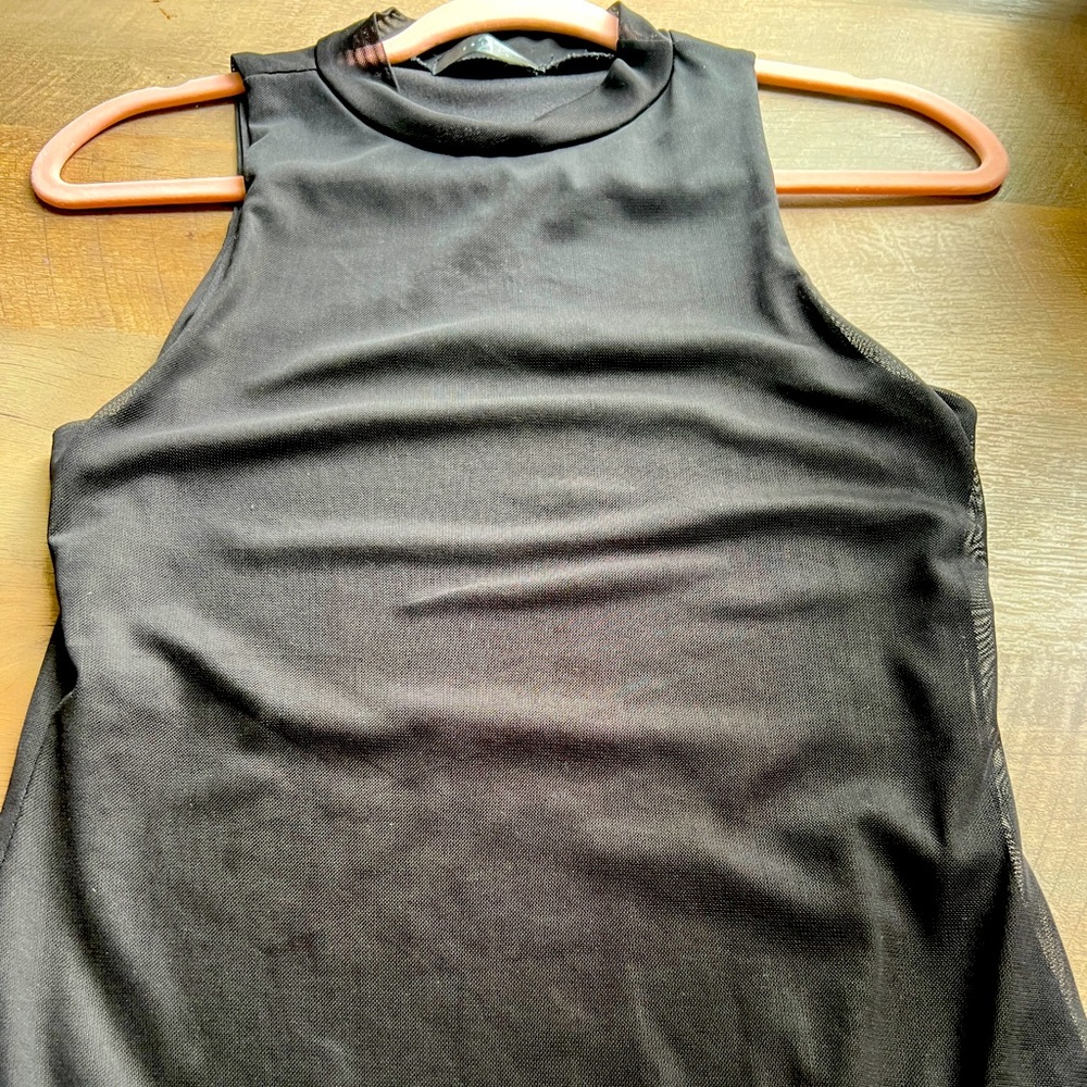 Sleeveless Black Bodysuit